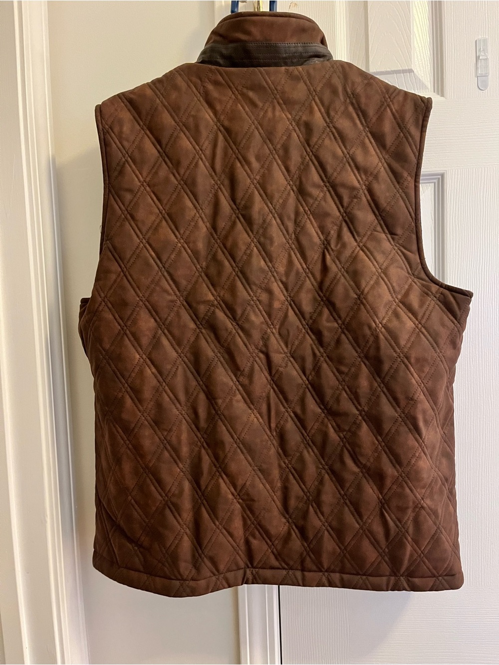 Johnston & Murphy Reversible Quilted Vest Brown Plaid Men’s Large - Picture 5 of 10